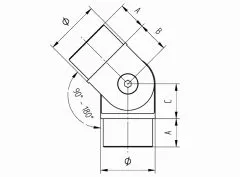 Edelstahl Rohrverbinder variabel Edelstahlrohr 42.4 mm