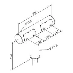 Modell 1250 - 101,6 mm 4 ltg Edelstahl Schanksule