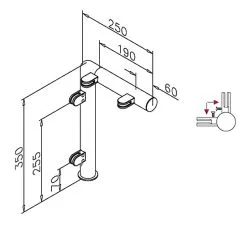 Hustenschutz Pfosten 20-130-25 - 45 - Rohr  25.4 mm - Anthrazit Design