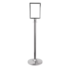 Schilderhalter fr Abgrenzungspfosten Chrom Design - PRO-Z