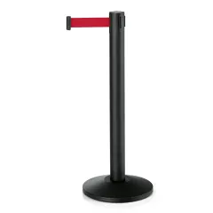 Abgrenzungsstnder schwarz - ECO-L Gurtband ROT 4,5m