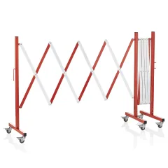 Absperr Scherengitter - Aluminium - Rot Wei