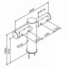 Modell 1200 - 101,6 mm 4 ltg Messing DS Schanksule