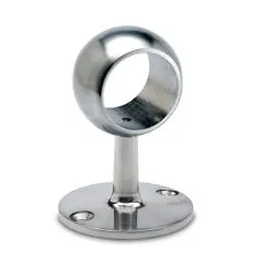 Edelstahl Design Rohrhalter gewlbt fr Rohr 38,1 mm