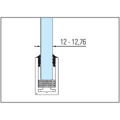 Verglasungsdichtung fr Glasstrke 12,00 - 12,76 mm - 5 m