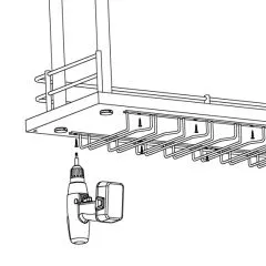Anthrazit Design Glserhalter 5-fach - 400 mm