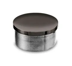 Anthrazit Design Endkappe flach fr Rohr 38.1 mm