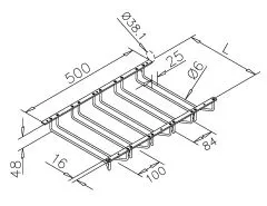 Anthrazit Design Glserhalter 5-fach - 450 mm