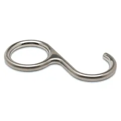 Edelstahl Design Relinghaken fr Rohr 25,4 mm