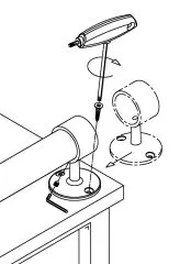 Edelstahl Design End-Rohrhalter fr Rohr 38,1 mm