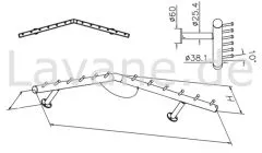 Wurstgehnge 20-7140-125 - Rohr  38.1 mm - Edelstahl Design - 1.250 mm
