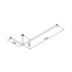 Messing Design Garderobe Modell 20730 - 25,4 mm