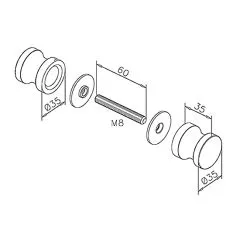Trknopf Glastr zweiseitig 47-01035 Anthrazit