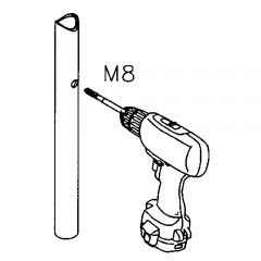 Messing Design Glasklemme - 22 - Rohr 38,1 mm - Glas 6-10 mm