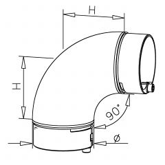 Mesing Design Rohrverbinder 90 fr Rohr  76,2 mm