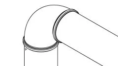 Edelstahl Rohrbogen 90 fr Edelstahlrohr 76,2 mm