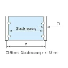 Hustenschutz Pfosten 20-122-35 rechts - Rohr 35x35 mm - Edelstahl Design