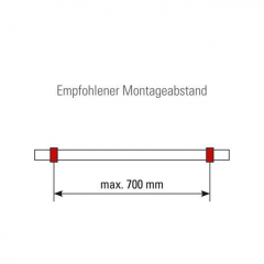 Messing matt Design Fulauf- oder Rohrhalter Rohr 38,1 mm 20-2100