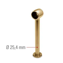Messing matt Design Fulauf- oder Rohrhalter Rohr 38,1 mm 20-2110