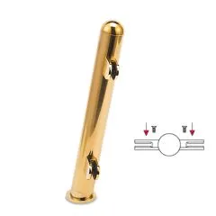 Hustenschutz Pfosten 20-161-38 mitte - Rohr  38.1 mm - Messing Design