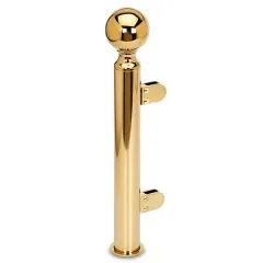 Hustenschutz Pfosten 20-140-38 rechts - Rohr  38.1 mm - Messing Design