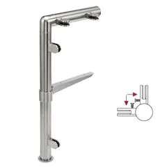 Hustenschutz Pfosten 20-131-38 -90 - Rohr  38.1 mm - Edelstahl Design