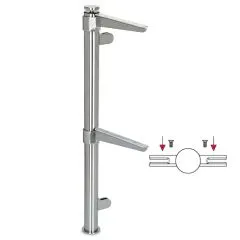 Hustenschutz Pfosten 20-112-38 mitte - Rohr  38.1 mm - Edelstahl Design