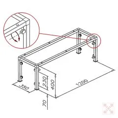 Hustenschutz Gestell 20-051-35 Vierkantrohr 35x35 mm Edelstahl Design