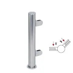 Hustenschutz Pfosten 20-150-38 -45 - Rohr  38.1 mm - Edelstahl Design