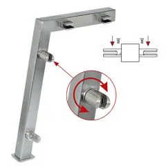 Edelstahl Hustenschutz Pfosten 20-12335 - mitte