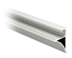 Glasplattenprofil silber matt 50x40 mm - ganze Lnge 200 cm
