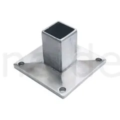 Edelstahl Vierkant 40x40 mm Einpressflansch