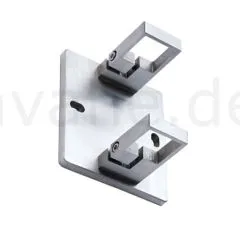 Edelstahl Vierkant 40x40 mm Wandanker mit Rohrschellen