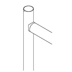 Edelstahl Design Rohradapter 50,8 mm auf 38,1 mm