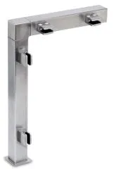 Edelstahl Hustenschutz Pfosten 35x35 - 20-132135 - links