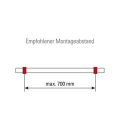 Chrom Design Fulauf- oder Rohrhalter Rohr 38,1 mm 20-2100