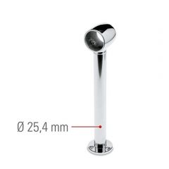 Chrom Design Fußlauf- oder Rohrhalter Rohr 25,4 mm 20-2110
