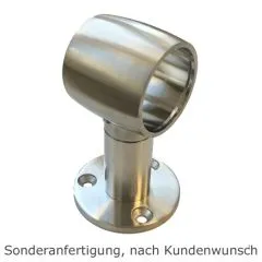 Edelstahl Design Fulauf- oder Rohrhalter Rohr 38,1 mm 20-2100