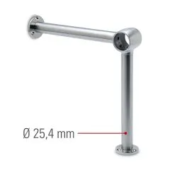 Edelstahl Design Fulaufhalter Rohr 38,1 mm 20-2130
