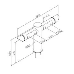 Modell 3204 - 4 ltg Edelstahl Schanksule
