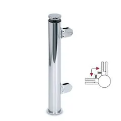 Hustenschutz Pfosten 20-110-25 -90 - Rohr  25.4 mm - Chrom Design