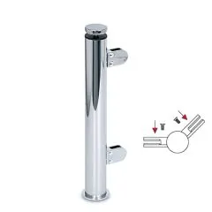 Hustenschutz Pfosten 20-110-25 -45 - Rohr  25.4 mm - Chrom Design