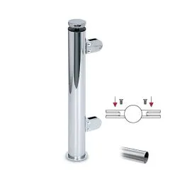 Hustenschutz Pfosten 20-110-25 mitte - Rohr  25.4 mm - Edelstahl Design