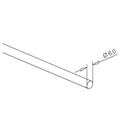 Chrom Design Stab 6mm - Zuschnitt nach Wunsch