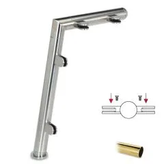 Hustenschutz Pfosten 20-120-38 mitte - Rohr  38.1 mm - Messing Design