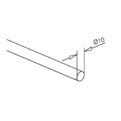 Anthrazit Design Stab 10mm - Zuschnitt nach Wunsch