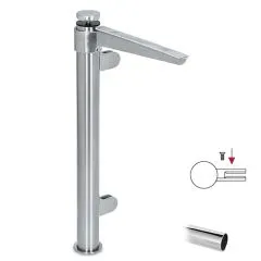 Hustenschutz Pfosten 20-111-38 links - Rohr  38.1 mm - Chrom Design