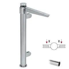 Hustenschutz Pfosten 20-111-38 mitte - Rohr  38.1 mm - Chrom Design