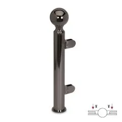 Hustenschutz Pfosten 20-140-38 mitte - Rohr  38.1 mm - Anthrazit Design