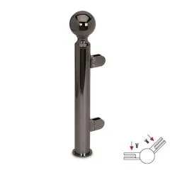 Hustenschutz Pfosten 20-140-38 - 45 - Rohr  38.1 mm - Anthrazit Design
